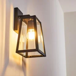 Lampes Vintages & Rétros-hofstein Applique murale d'extérieur Horuphav Noir, 1 lumière