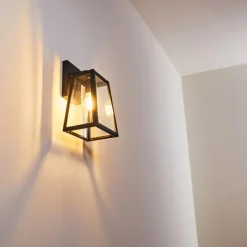 Lampes Vintages & Rétros-hofstein Applique murale d'extérieur Horuphav Noir, 1 lumière