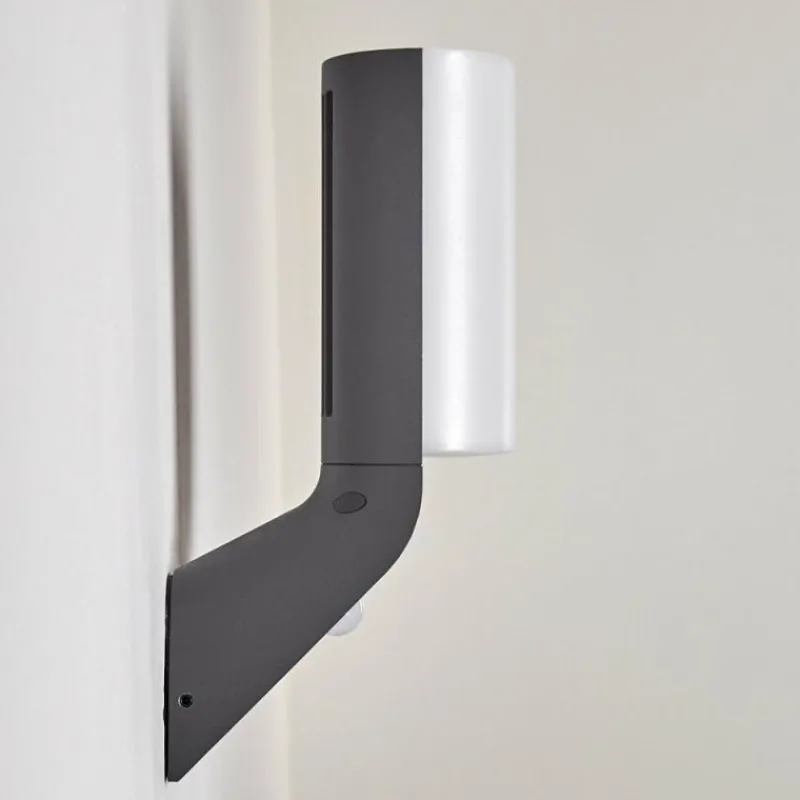 hofstein Applique murale d'extérieur Porus LED Anthracite, 1 lumière, Détecteur de mouvement