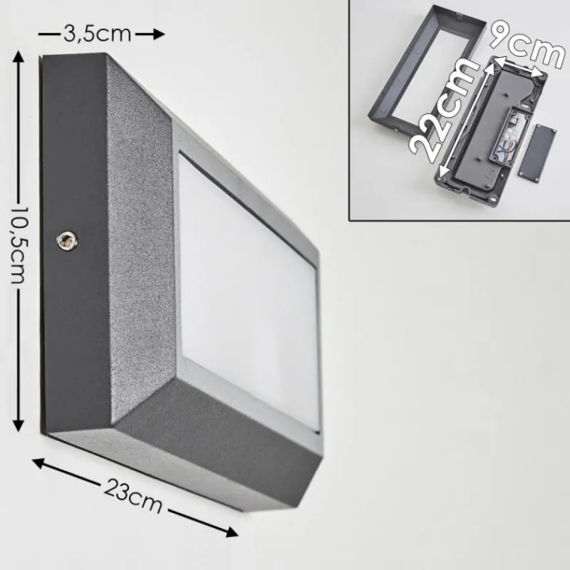 hofstein Applique murale d'extérieur Alkmaar LED Anthracite, 1 lumière
