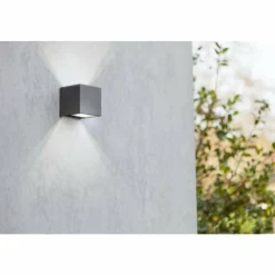 Luminaires Lutec Applique murale d'extérieur Lutec GEMINI LED Anthracite, 2 lumières