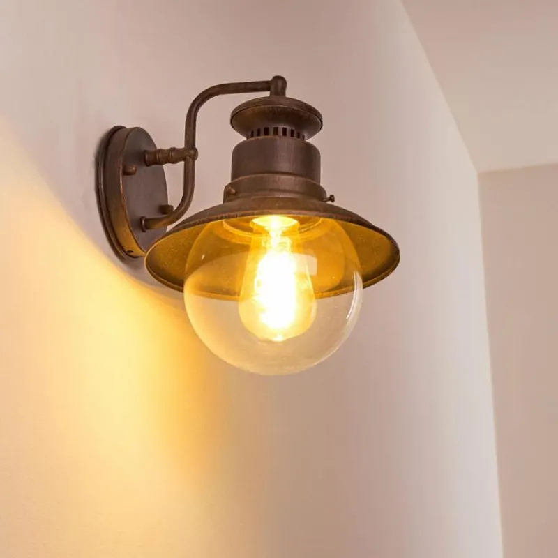 hofstein Applique murale d'extérieur Olsfors Rouille, Noir, 1 lumière