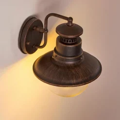 hofstein Applique murale d'extérieur Olsfors Rouille, Noir, 1 lumière