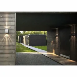 Luminaires Nordlux Applique murale d'extérieur Nordlux CANTO LED Argenté, 2 lumières