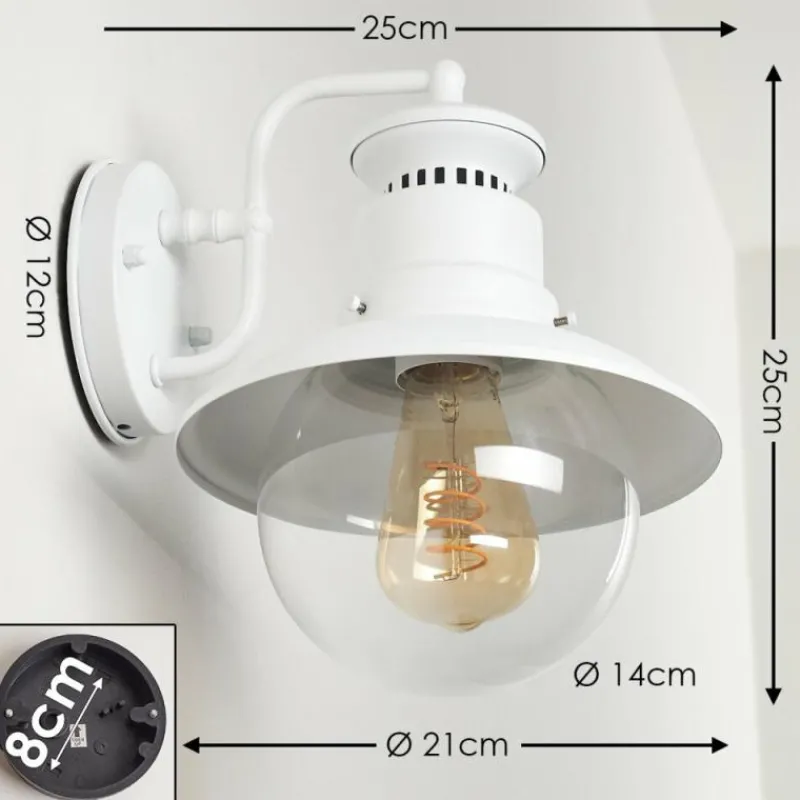 hofstein Applique murale d'extérieur Olsfors Blanc, 1 lumière