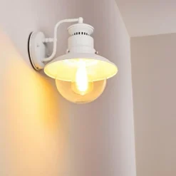 hofstein Applique murale d'extérieur Olsfors Blanc, 1 lumière