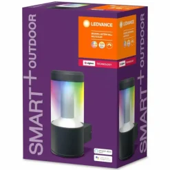 Luminaires Ledvance Applique murale d'extérieur LEDVANCE SMART+ Gris, 1 lumière, Changeur de couleurs