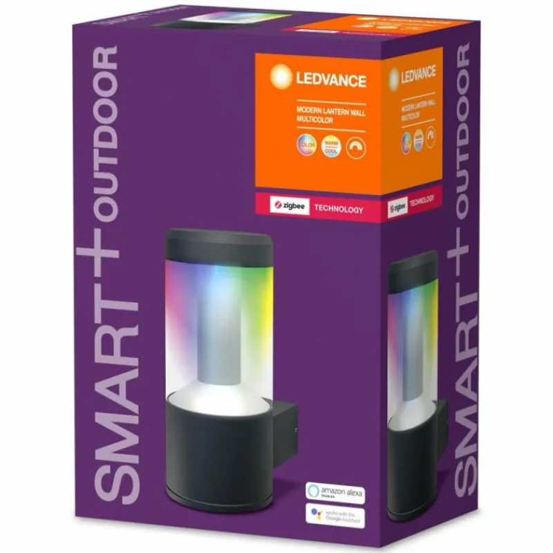 Luminaires Ledvance Applique murale d'extérieur LEDVANCE SMART+ Gris, 1 lumière, Changeur de couleurs