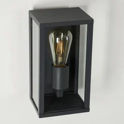 Lampes Vintages & Rétros-hofstein Applique murale d'extérieur Kiwalik Noir, 1 lumière