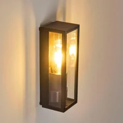 Lampes Vintages & Rétros-hofstein Applique murale d'extérieur Minakata Noir, 1 lumière