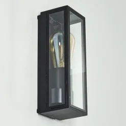 Lampes Vintages & Rétros-hofstein Applique murale d'extérieur Minakata Noir, 1 lumière