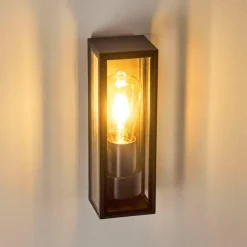 Lampes Vintages & Rétros-hofstein Applique murale d'extérieur Minakata Noir, 1 lumière