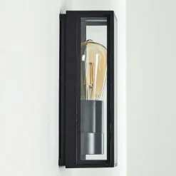 Lampes Vintages & Rétros-hofstein Applique murale d'extérieur Minakata Noir, 1 lumière