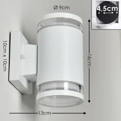 hofstein Applique murale d'extérieur Macoupin Blanc, 2 lumières