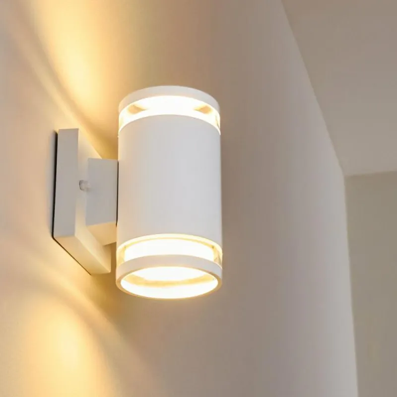 hofstein Applique murale d'extérieur Macoupin Blanc, 2 lumières