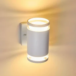 hofstein Applique murale d'extérieur Macoupin Blanc, 2 lumières