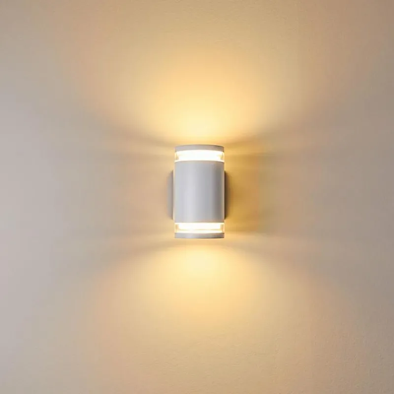 hofstein Applique murale d'extérieur Macoupin Blanc, 2 lumières