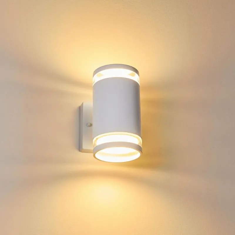 hofstein Applique murale d'extérieur Macoupin Blanc, 2 lumières