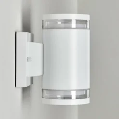 hofstein Applique murale d'extérieur Macoupin Blanc, 2 lumières