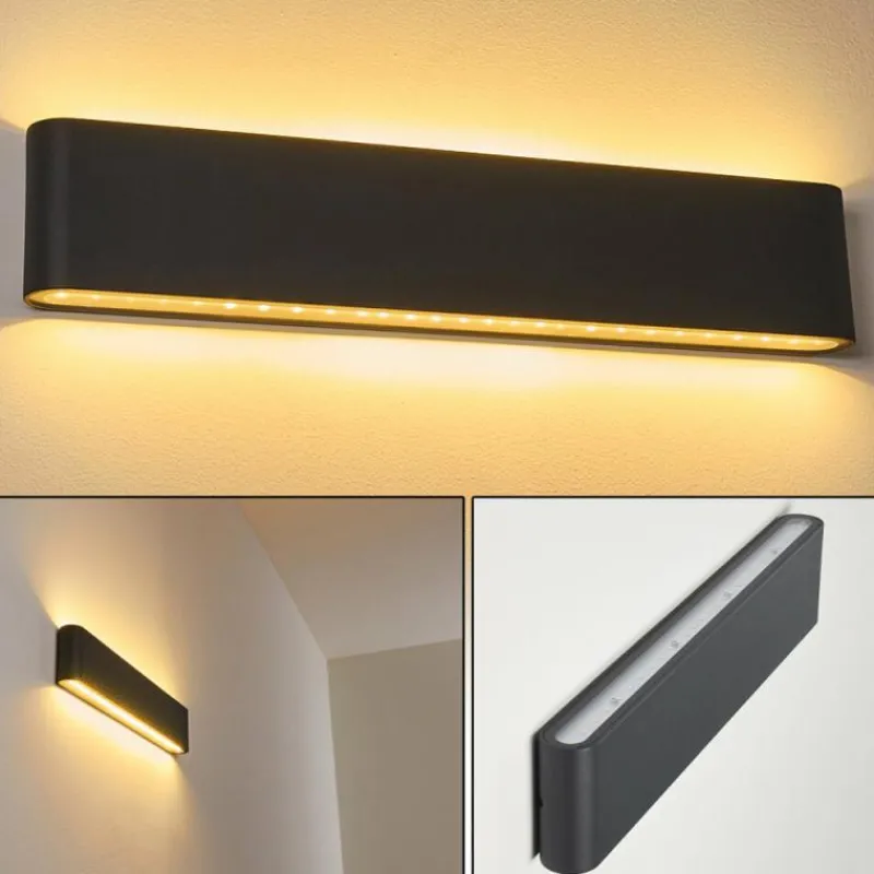 hofstein Applique murale d'extérieur Tinglev Anthracite, 2 lumières