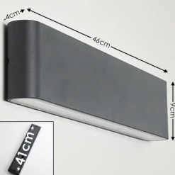 hofstein Applique murale d'extérieur Tinglev Anthracite, 2 lumières