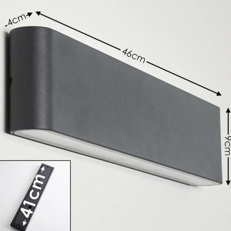 hofstein Applique murale d'extérieur Tinglev Anthracite, 2 lumières