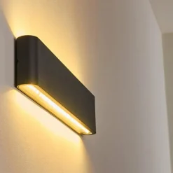 hofstein Applique murale d'extérieur Tinglev Anthracite, 2 lumières