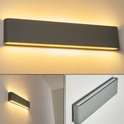 hofstein Applique murale d'extérieur Tinglev LED Gris, 2 lumières