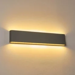 hofstein Applique murale d'extérieur Tinglev LED Gris, 2 lumières