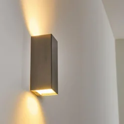 hofstein Applique murale d'extérieur Bogachiel LED Acier brossé, 1 lumière