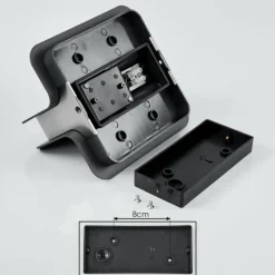 hofstein Applique murale d'extérieur Blanchard LED Nickel mat, Noir, 1 lumière