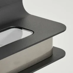 hofstein Applique murale d'extérieur Blanchard LED Nickel mat, Noir, 1 lumière