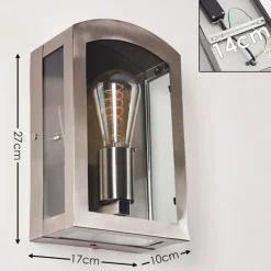 hofstein Applique murale d'extérieur Chipola Acier inoxydable, 1 lumière