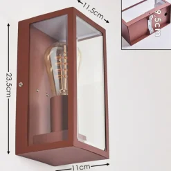 Lampes Vintages & Rétros-hofstein Applique murale d'extérieur Hakkas Brun, 1 lumière