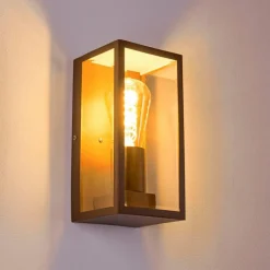 Lampes Vintages & Rétros-hofstein Applique murale d'extérieur Hakkas Brun, 1 lumière