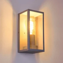 Lampes Vintages & Rétros-hofstein Applique murale d'extérieur Hakkas Argenté, 1 lumière