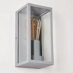 Lampes Vintages & Rétros-hofstein Applique murale d'extérieur Hakkas Argenté, 1 lumière