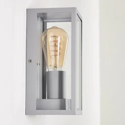 Lampes Vintages & Rétros-hofstein Applique murale d'extérieur Hakkas Argenté, 1 lumière