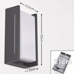 hofstein Applique murale d'extérieur Torhamn LED Anthracite, 1 lumière