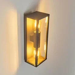 hofstein Applique murale d'extérieur Kiwalik Anthracite, 2 lumières