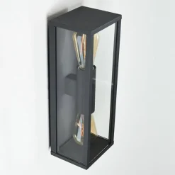 hofstein Applique murale d'extérieur Kiwalik Anthracite, 2 lumières