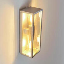 hofstein Applique murale d'extérieur Kiwalik Argenté, 2 lumières