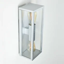 hofstein Applique murale d'extérieur Kiwalik Argenté, 2 lumières