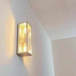 hofstein Applique murale d'extérieur Kiwalik Argenté, 2 lumières