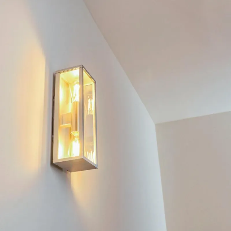 hofstein Applique murale d'extérieur Kiwalik Argenté, 2 lumières