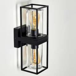 hofstein Applique murale d'extérieur Palanga Noir, 2 lumières