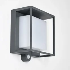 hofstein Applique murale d'extérieur Lansing LED Anthracite, 1 lumière, Détecteur de mouvement