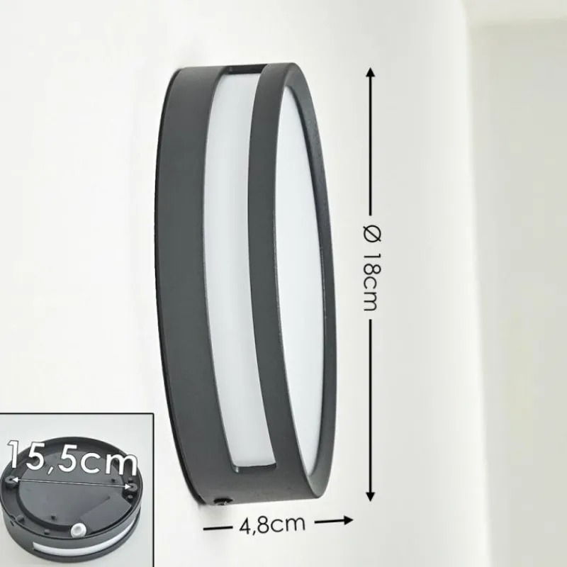 hofstein Applique murale d'extérieur Chiavari LED Anthracite, 1 lumière