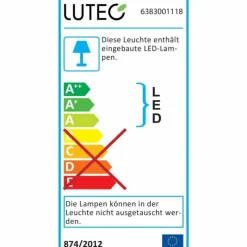 Luminaires Lutec Applique murale d'extérieur Lutec Bullo LED Brun, Rouille, 1 lumière