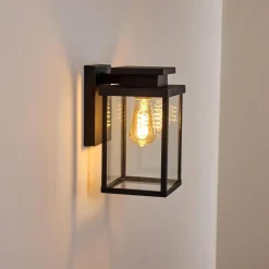 hofstein Applique murale d'extérieur Tieva Noir, 1 lumière